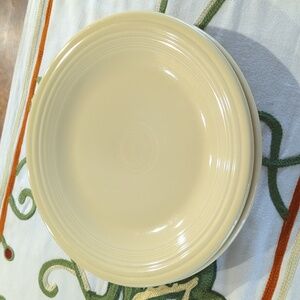 2 yellow fiesta plates